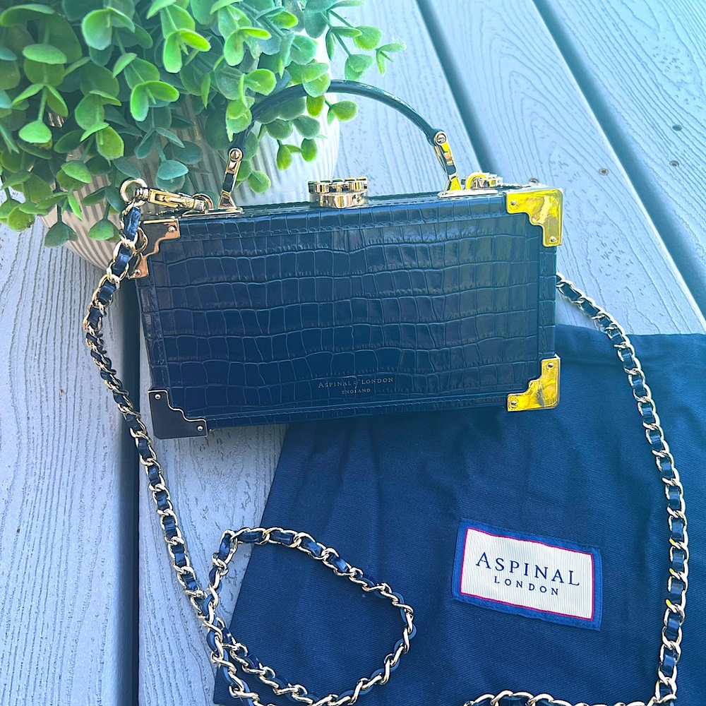 Aspinal of London Navy Blue Trunk